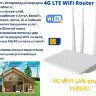 4G WIFI LAN роутер с поддержкой 4G сим карт, четырьмя Ethernet портами и с возможностью подключения внешних GSM антенн, YSD07D | Фото 1