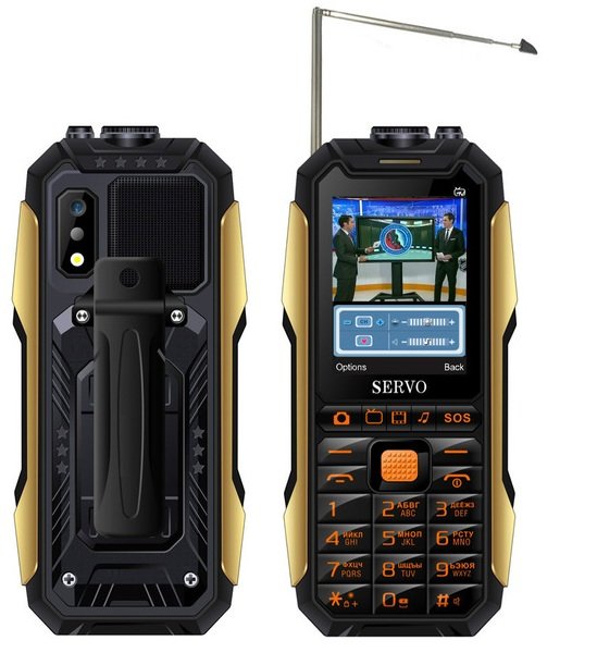 Телефон на 3 сим карты с TV, фонариком, лазерной указкой, аккумулятором на 4000 мАч с функцией Power Bank, кнопкой SOS и громким динамиком, ID4000X7