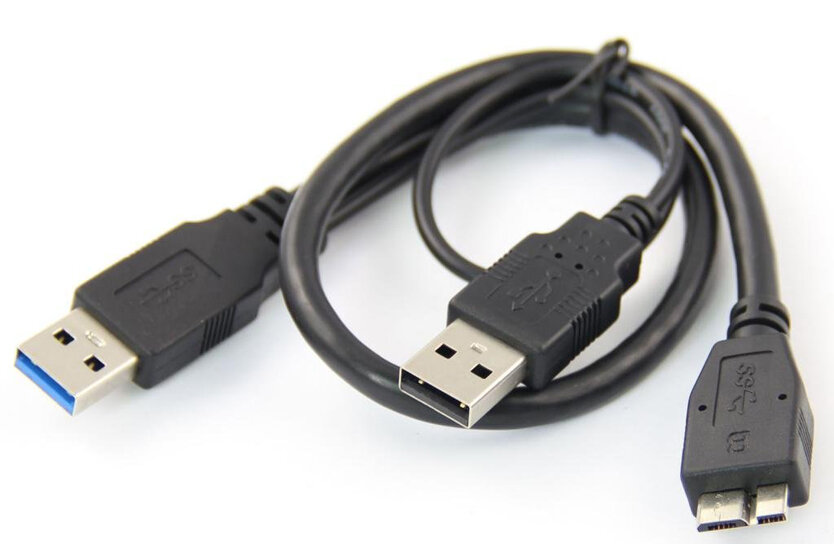 Купить кабель USB – micro B с дополнительным питанием для внешнего .