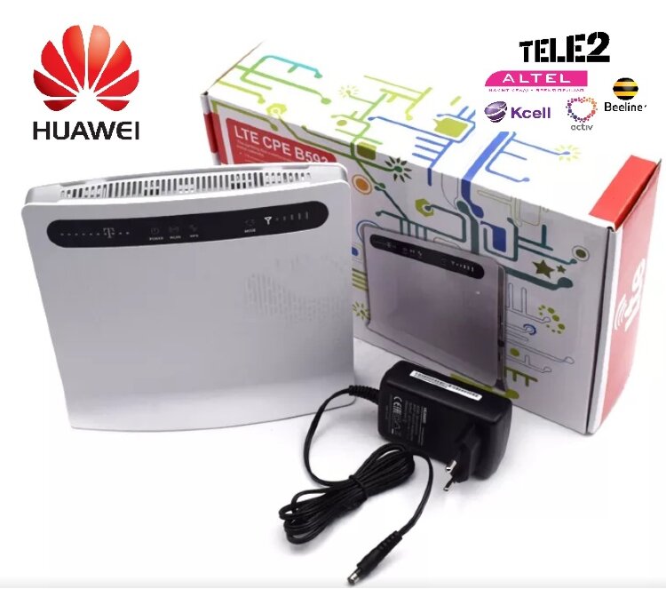 4G Wi-Fi роутер с поддержкой 4G сим карты и четырьмя Ethernet портами, HUAWEI B593
