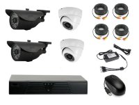 Комплект готового видеонаблюдения на 4 камеры (Камера высокого разрешения AHD 4.0mp)