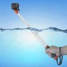 Прозрачный плавающий телескопический монопод селфи палка поплавок для экшн камер с держателем для пульта и тесемкой на руку, Telesin QTX005  | фото 5