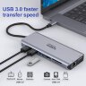 Мультифункциональный хаб / конвертер Type C 14в1 (USB x 4 / RJ45 / PD / Type C x 2 / TF / SD / HDMI x 2 / VGA / 3.5 mm AUDIO), SUCO218-ES | Фото 3