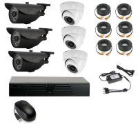 Комплект готового видеонаблюдения на 6 камер (Камера высокого разрешения AHD 4.0mp)
