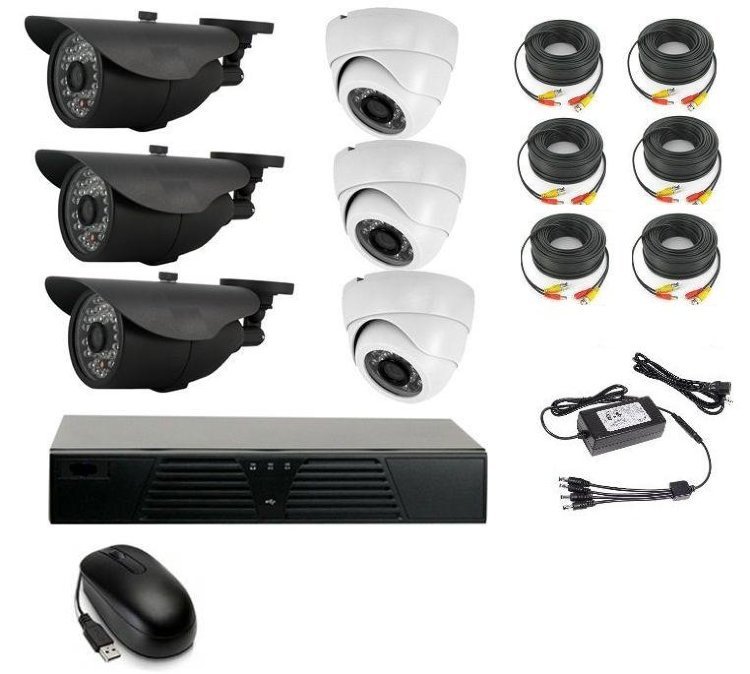 Комплект готового видеонаблюдения на 6 камер (Камера высокого разрешения AHD 5.0mp)