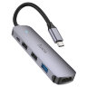 Мультифункциональный хаб / конвертер Type C Hoco HB27 (USB2.0 x 2 / USB 3.0 / Type C / HDMI) | Фото 2