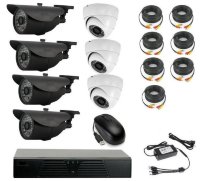 Комплект готового видеонаблюдения на 7 камер (Камера высокого разрешения AHD 4.0mp)