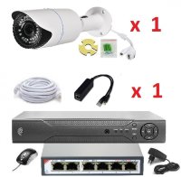 Готовый комплект IP видеонаблюдения на 1 камеру (Камера IP высокого разрешения 4.0MP)