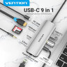 Мультифункциональный хаб / конвертер Type C (USBx2 / RJ45 / PD / Type C / TF / SD /HDMI / 3.5 mm AUDIO), Vention THDHB | Фото 1