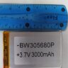 Литий-полимерный аккумулятор BW3056180P (80X56X3mm) 3,7V 3000 mAh | Фото 4