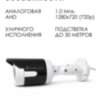 Аналоговая AHD 1.0MP камера видеонаблюдения уличного исполнения, AК-666S | фото 2