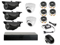 Комплект готового видеонаблюдения на 5 камер (Камеры высокого разрешения AHD 1.0mp)