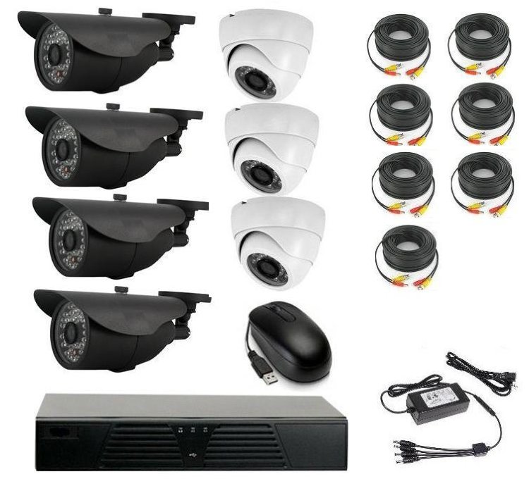 Комплект готового видеонаблюдения на 7 камер (Камера высокого разрешения AHD 1.0mp)