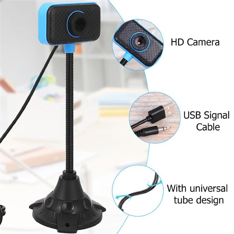 Бюджетная WEB камера со встроенным микрофоном на гибкой ножке, 0.3MP, DIGITAL2022 