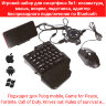 Игровой набор для смартфона 5в1: клавиатура, мышь, коврик, подставка, адаптер беспроводного подключения по Bluetooth | фото 1