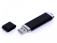 USB флешка черная пластиковая для брендирования, 512MB
