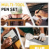 Ручка-мультитул Multitool Pen 9-in-1 (шариковая ручка + линейка + отвертка плоская и крестовая + открывалка для бутылок + стилус + уровень + фонарик), черная l Фото 4