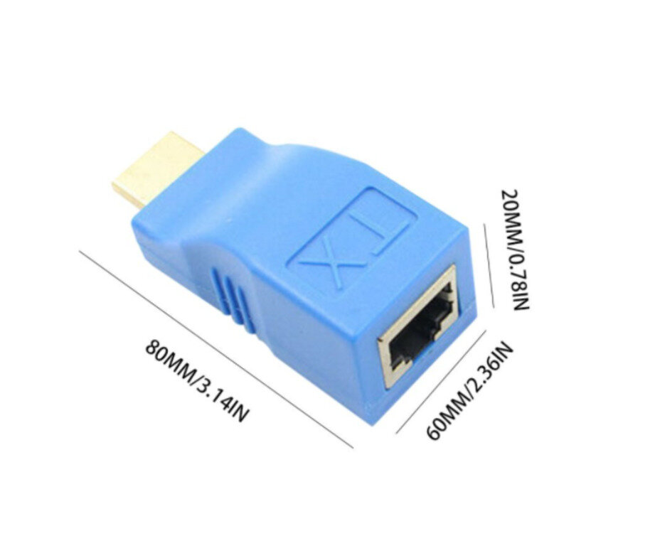 Купить переходник-удлинитель HDMI по витой паре (RJ45) до 20м в г ...