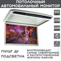 17,3" Дюймовый потолочный автомобильный монитор AVS1735N + HDMI + USB + SD 