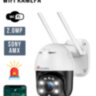 Поворотная уличная PTZ WIFI камера, 2.0MP два вида подсветки, сирена, отслеживание движения, облако, уведомления на телефон, 2х сторонний звук, модель CTIPC-285C | Фото 1