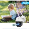 Поворотная уличная PTZ WIFI камера, 2.0MP два вида подсветки, сирена, отслеживание движения, облако, уведомления на телефон, 2х сторонний звук, модель CTIPC-285C | Фото 2