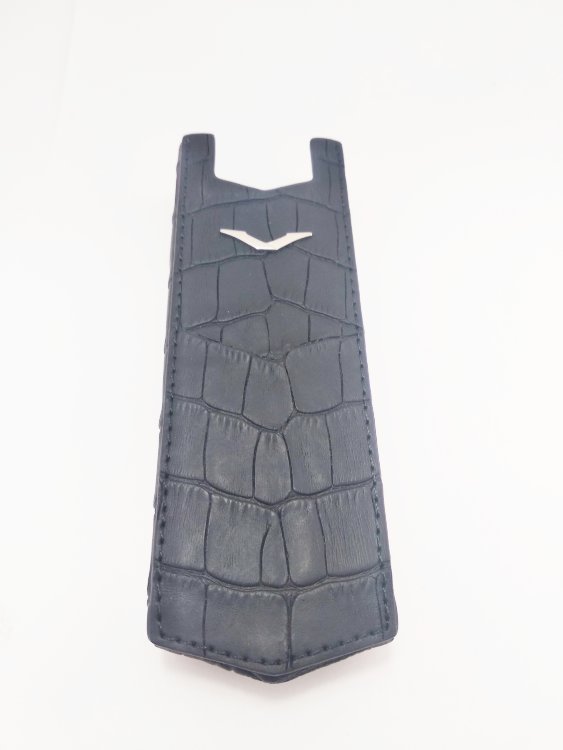 Чехол для Верту Vertu Signature S Design, Вертикальный Черный Крокодиловая кожа 