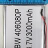 Литий-полимерный аккумулятор BW406080P (80X60X4mm) 3,7V 3000 mAh | Фото 2
