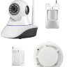 Охранный комплект - IP камера с набором датчиков движения, открывания и пожара, ID20SH, фото 1