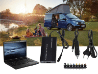 Универсальное автомобильное зарядное устройство для ноутбуков и других гаджетов 12-24 вольт с адаптером питания от прикуривателя, MRM-1224 