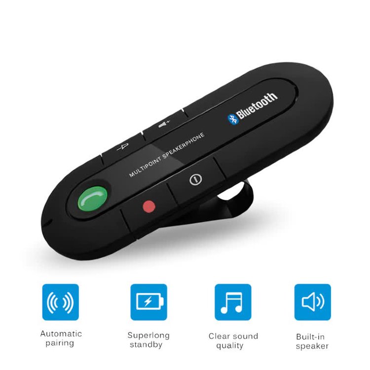 Автомобильный блютуз адаптер громкая связь для телефонов (Bluetooth Hands Free для авто), BTV3EDR