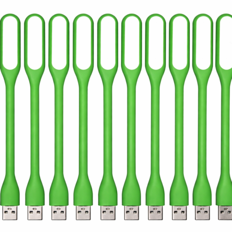 USB светильник гибкий LED для ноутбука, Зеленый