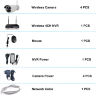 Беспроводной комплект видеонаблюдения на 4 камеры, WIFI KIT 1104S | фото 14