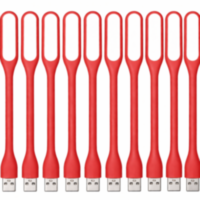 USB светильник гибкий LED для ноутбука, Красный