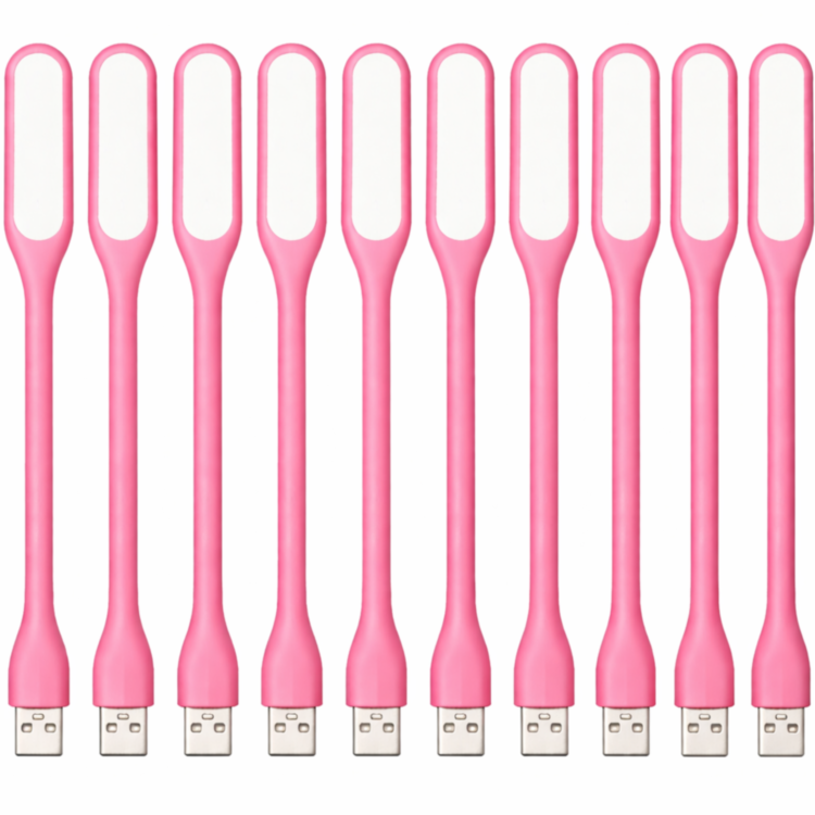 USB светильник гибкий LED для ноутбука, Розовый