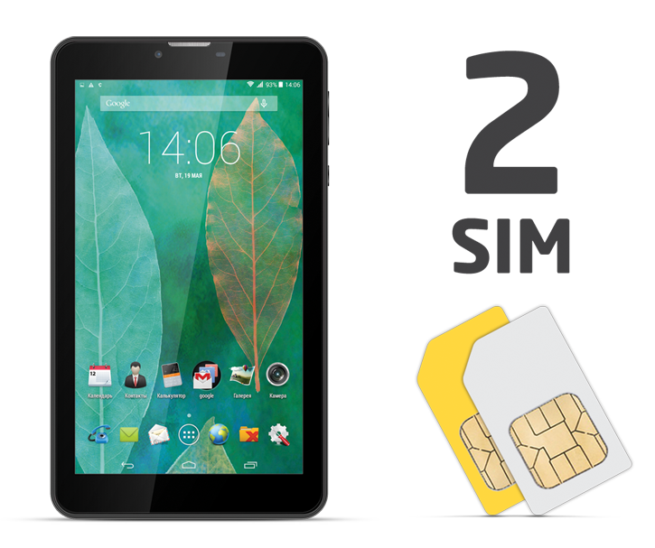 7” Дюймовый 4-х ядерный планшет c 2 сим картами и поддержкой 3G интернета, ID7896B