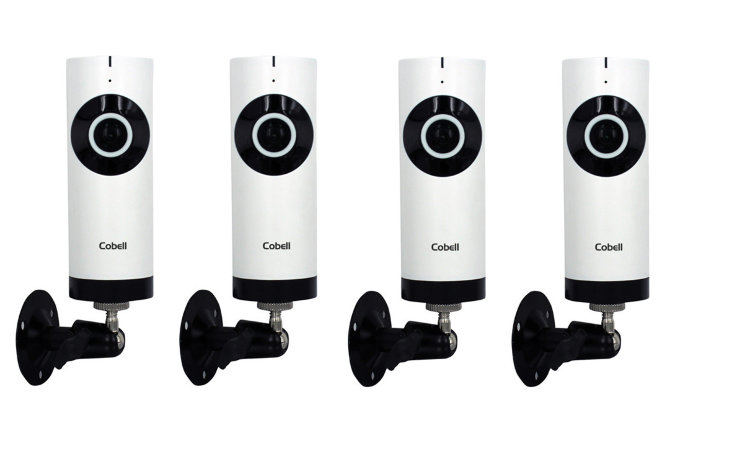 Охранный комплект из 4х беспроводных IP камер с углом обзора 180 градусов, ID180360