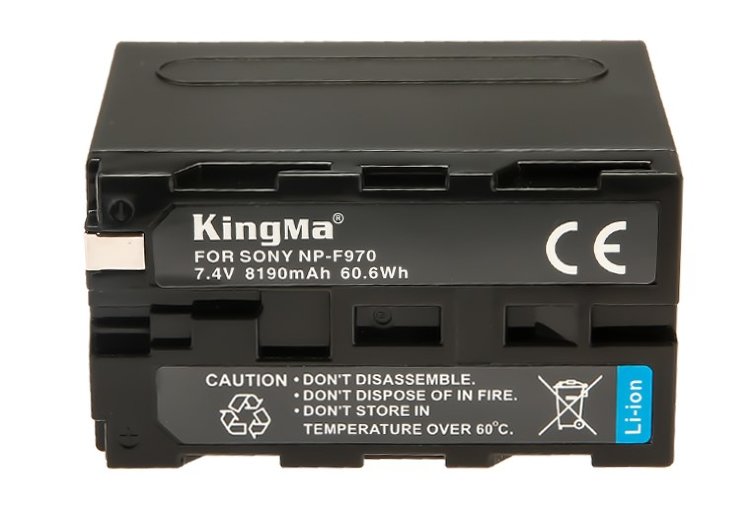 Увеличенный аккумулятор для видеокамер SONY, KingMa Sony NP-F970 7200mAh