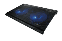 Охлаждающая подставка для ноутбука с двумя кулерами и голубой подсветкой, ID844TR
