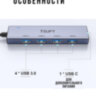 USB 3.0 хаб - разветвитель на 4 порта + USB-C, 5 Гбит/с, TSUPY | Фото 3