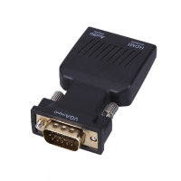 Переходник с VGA на HDMI + аудио вход с внешним питанием, IDAY22 VGA to HDMI