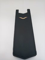 Чехол для Верту Vertu Signature S Design, Вертикальный Черный кожа 