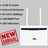 4G WIFI LAN умный роутер с поддержкой 4G сим карт и тремя Ethernet портами, модель CP101 | фото 3