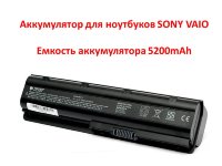 Аккумулятор для ноутбуков SONY VAIO VGN-CR20 (VGP-BPS9, SO BPS9 3S2P) 11.1V 5200mAh