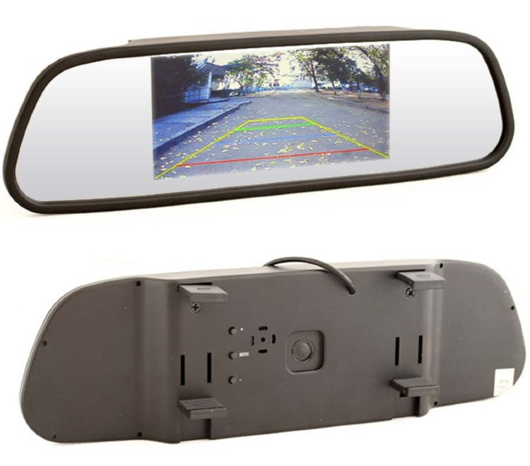 Зеркало заднего вида с встроенным монитором для камеры заднего вида, модель GRS-3401 