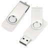  USB флешка пластиковая для брендирования, с металлическим язычком, 16GB (Белая) | фото 1