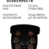 Аналоговая AHD 2.0MP камера видеонаблюдения уличного исполнения, 1L-94 | Фото 2